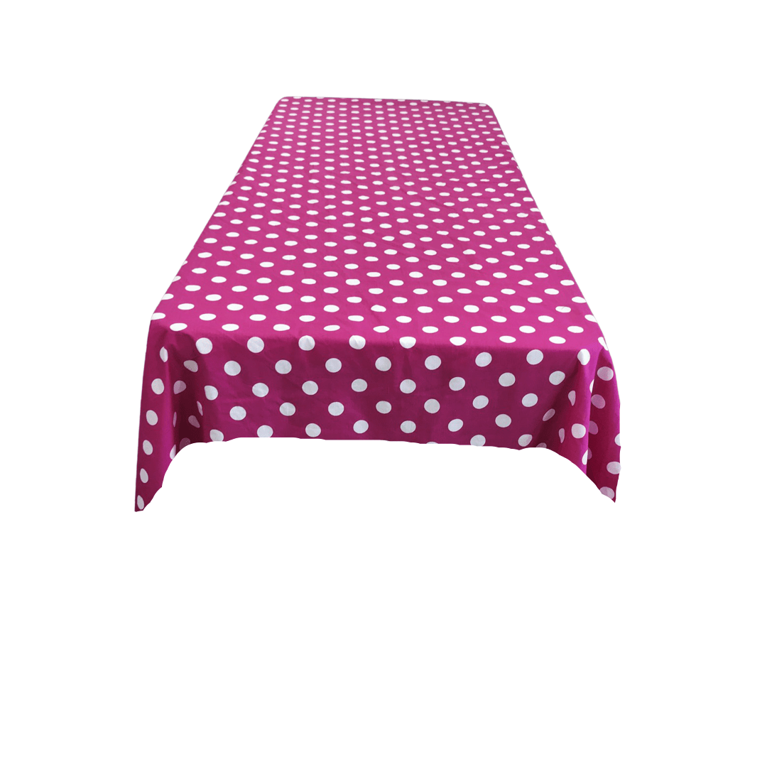 58" x 58" Square Small Polka Dot Poly Cotton Tablecloth - New Creations Fabric & Foam Inc