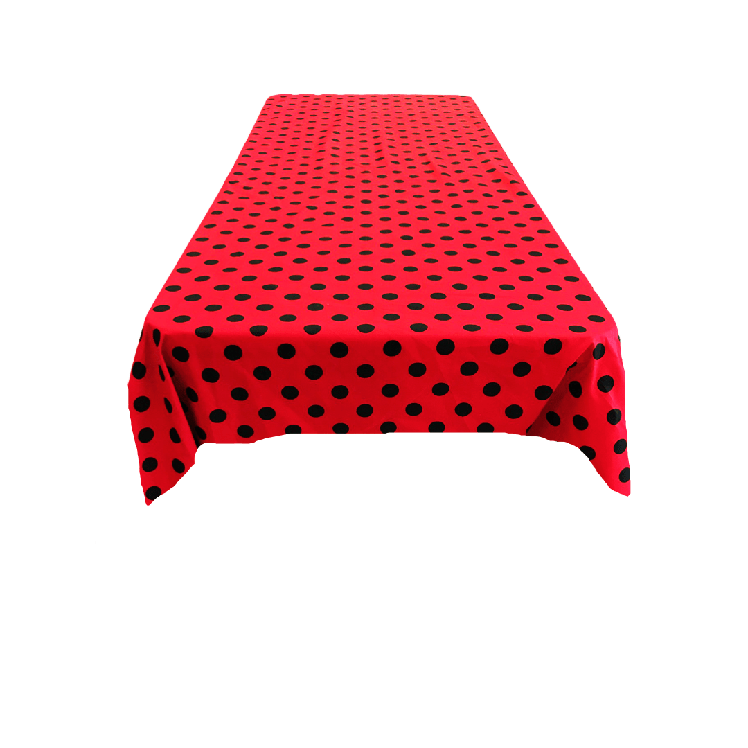 58" x 58" Square Small Polka Dot Poly Cotton Tablecloth - New Creations Fabric & Foam Inc