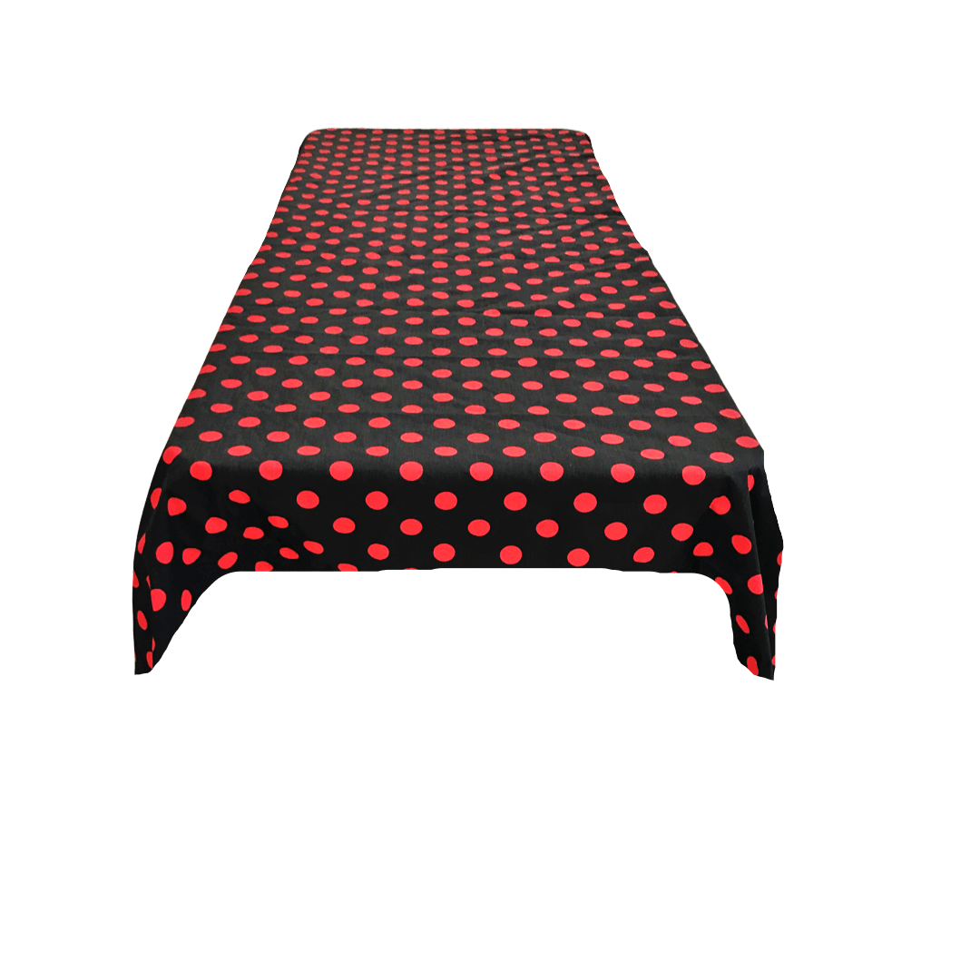 58" x 58" Square Small Polka Dot Poly Cotton Tablecloth - New Creations Fabric & Foam Inc