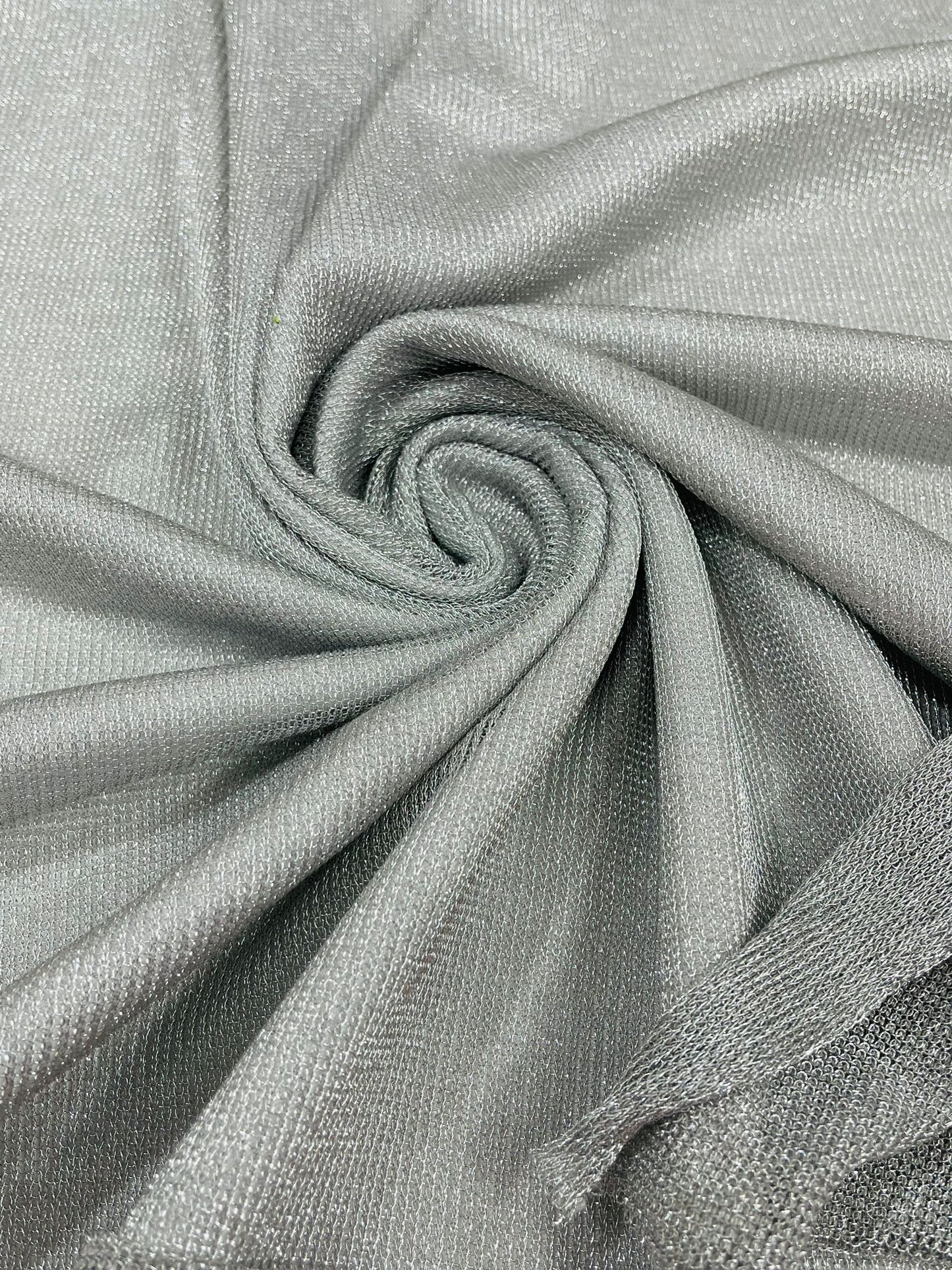 58/60" Wide Stretch Metallic Chainmail Faux Chain sheer Fabric/Cosplays Costumes. - New Creations Fabric & Foam Inc