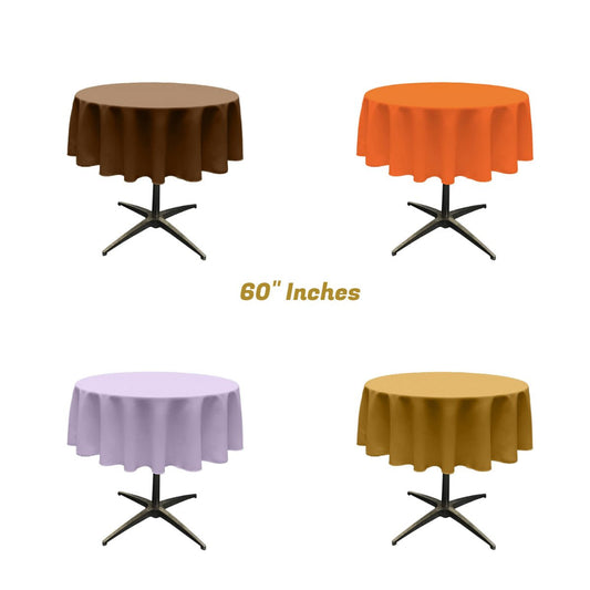 60" ROUND POLY POPLIN SEAMLESS TABLECLOTH - New Creations Fabric & Foam Inc