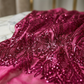 Damask Sequin Stretch Mesh Fabric by the Yard 54” Wide – Floral Iridescent Sequin Fabric for Prom Dresses, Evening Gowns, Bridal Wear & Luxury Fashion