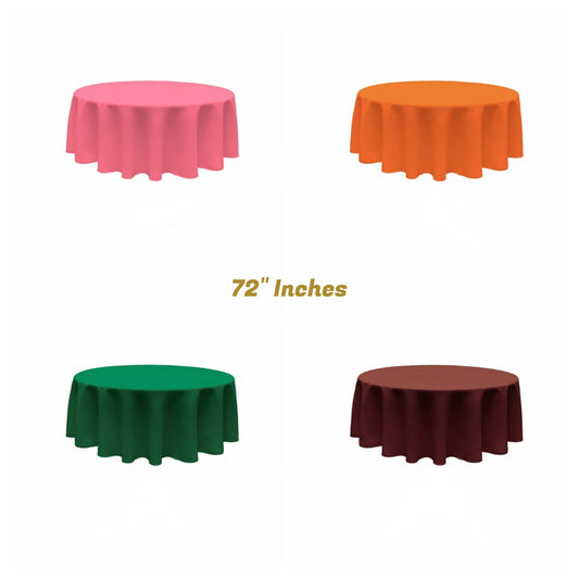 72" ROUND POLY POPLIN SEAMLESS TABLECLOTH - New Creations Fabric & Foam Inc