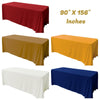 90" X 156" Rectangular Seamless Polyester Poplin Tablecloth, for Party/Wedding Tablecloth - New Creations Fabric & Foam Inc
