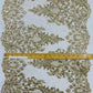 Trim Glitter Damask Design On A Mesh Lace| 20" Wide | appeal Fabric| Sold By The Yard.