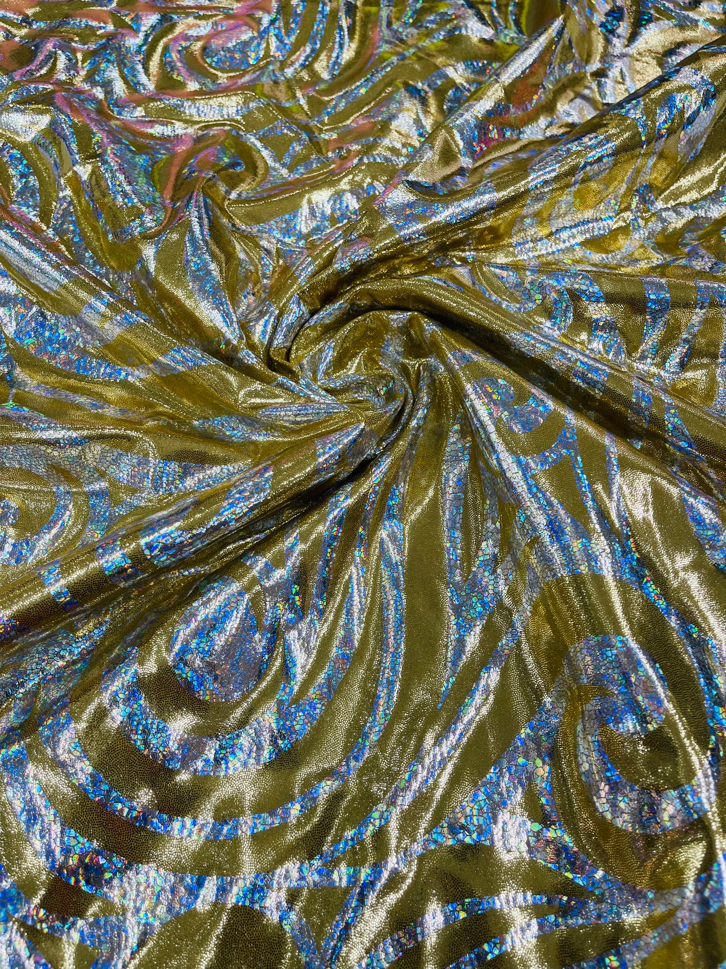 Foil flame spandex | New Creation Fabric & Foam