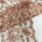 Metallic floral lace design embroidered 54" Wide | New Creations Fabric & Foam Inc.
