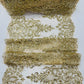 Trim Glitter Damask Design On A Mesh Lace| 20" Wide | appeal Fabric| Sold By The Yard.