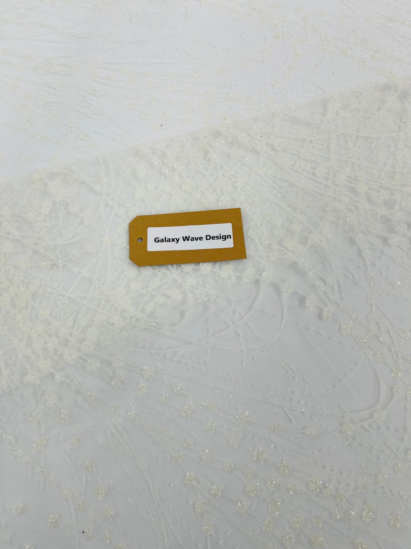 Galaxy Glitter Design On A Mesh Lace 54" Wide| New Creations Fabric & Foam Inc.