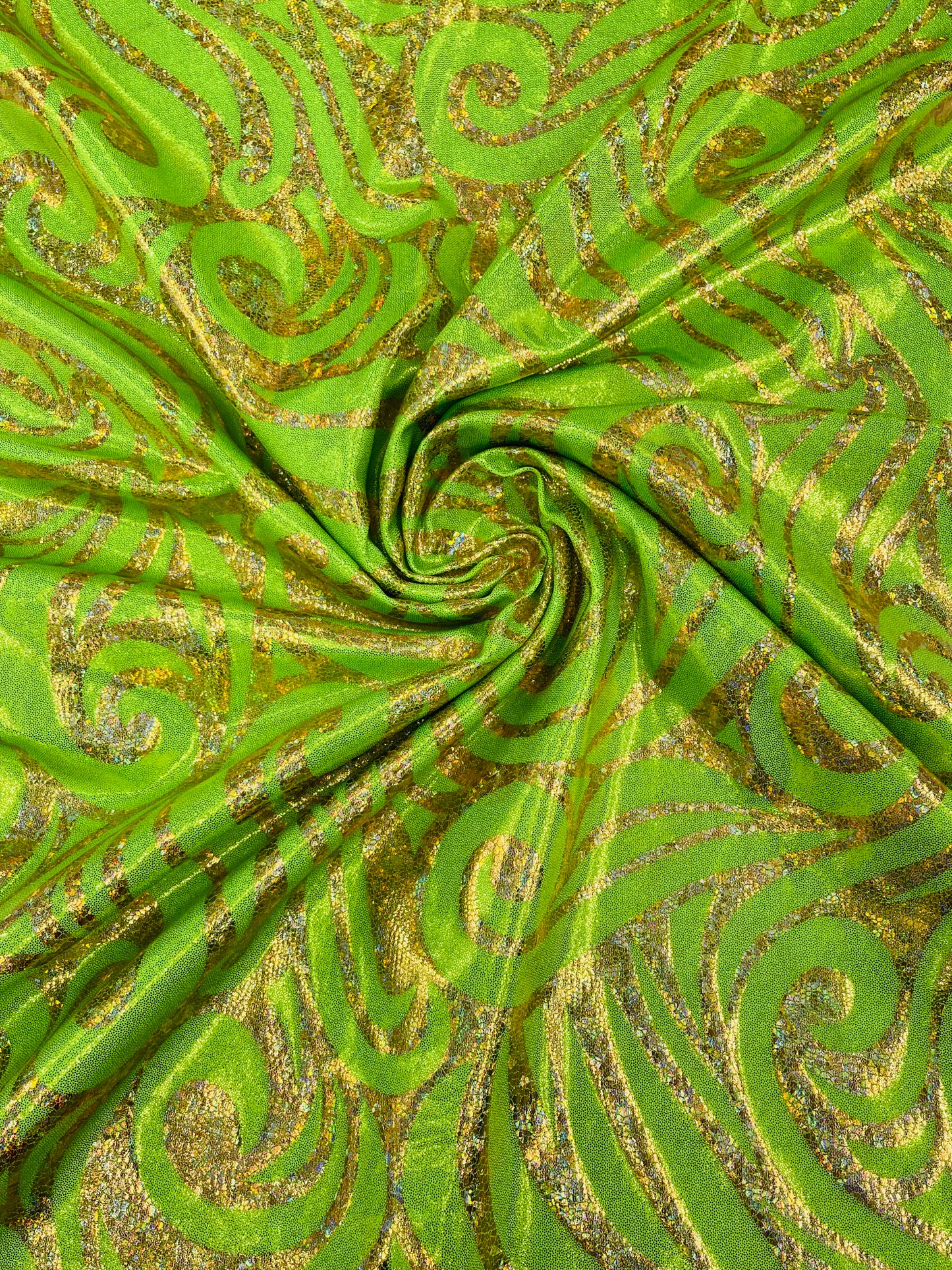 Foil flame spandex | New Creation Fabric & Foam