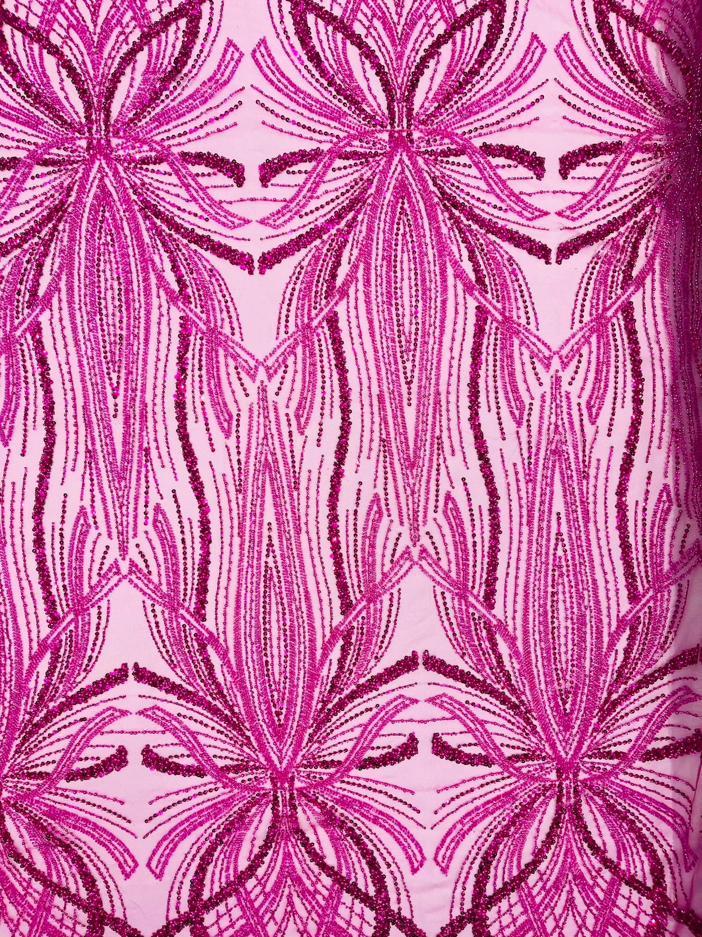 Beaded Lace Fabric, Heavy Embroidered Design on 58" Mesh for Dresses