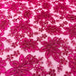 Metallic floral lace design embroidered 54" Wide | New Creations Fabric & Foam Inc.