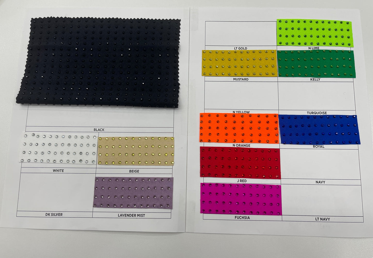 Rhinestone nylon spandex | New Creation Fabric & Foam
