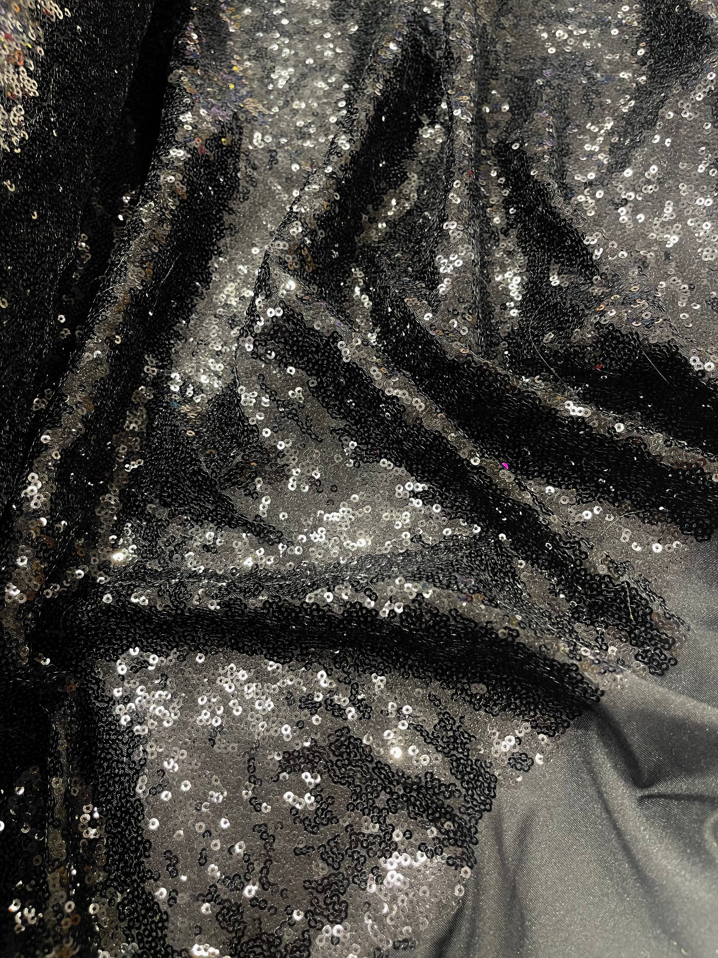 Sequin Spandex Fabric by the Yard 54” Wide – Iridescent Mini Glitz Stretch Sequin Fabric for Dresses, Dancewear, Costumes & Evening Wear