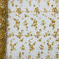 Multi Color 3d floral Daisy Design Embroider Lace 54" Wide| New Creations Fabric & Foam Inc.