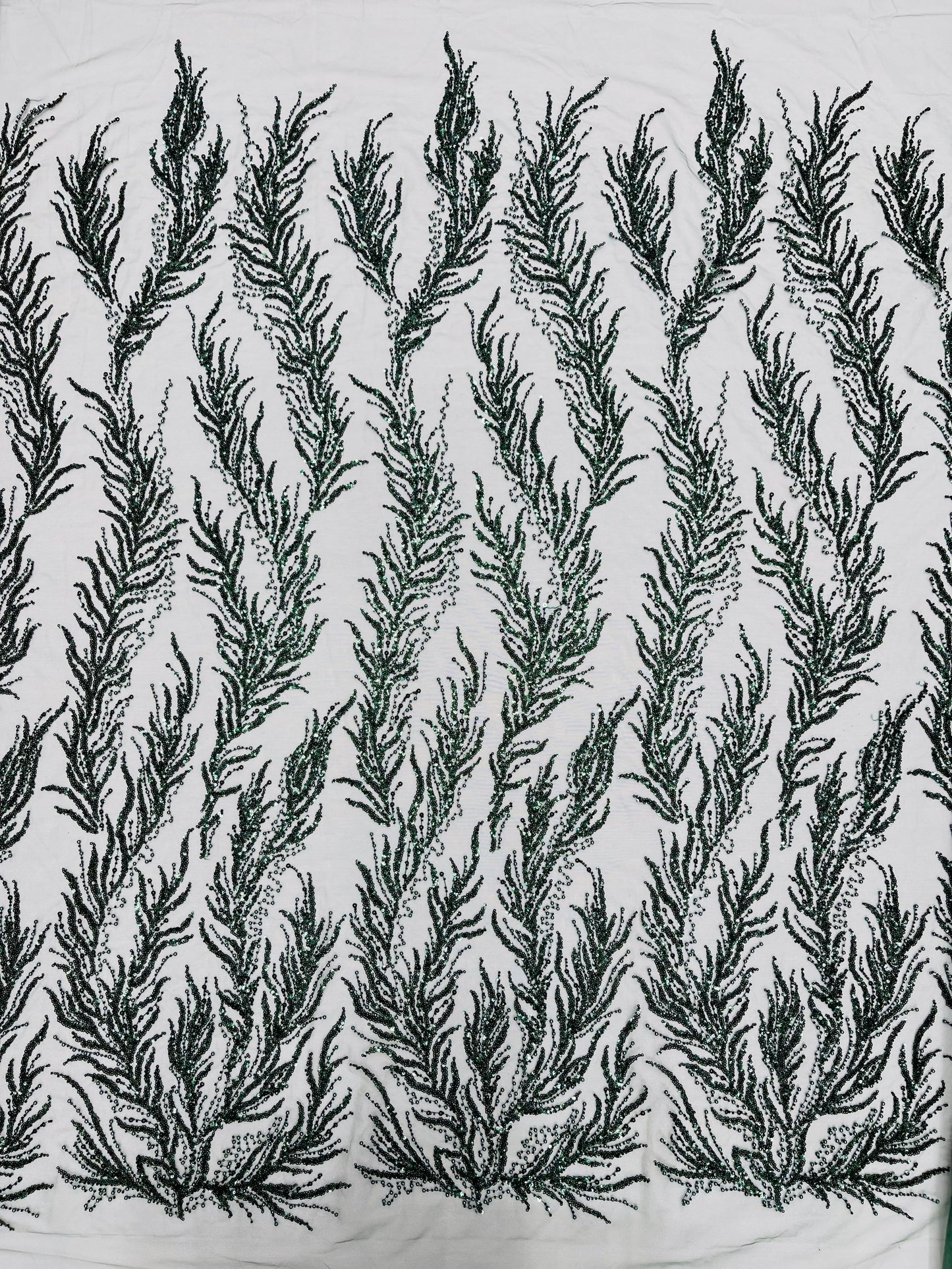 Vine Beaded Lace on Mesh 54" Wide | New Creation Fabric & Foam Inc.