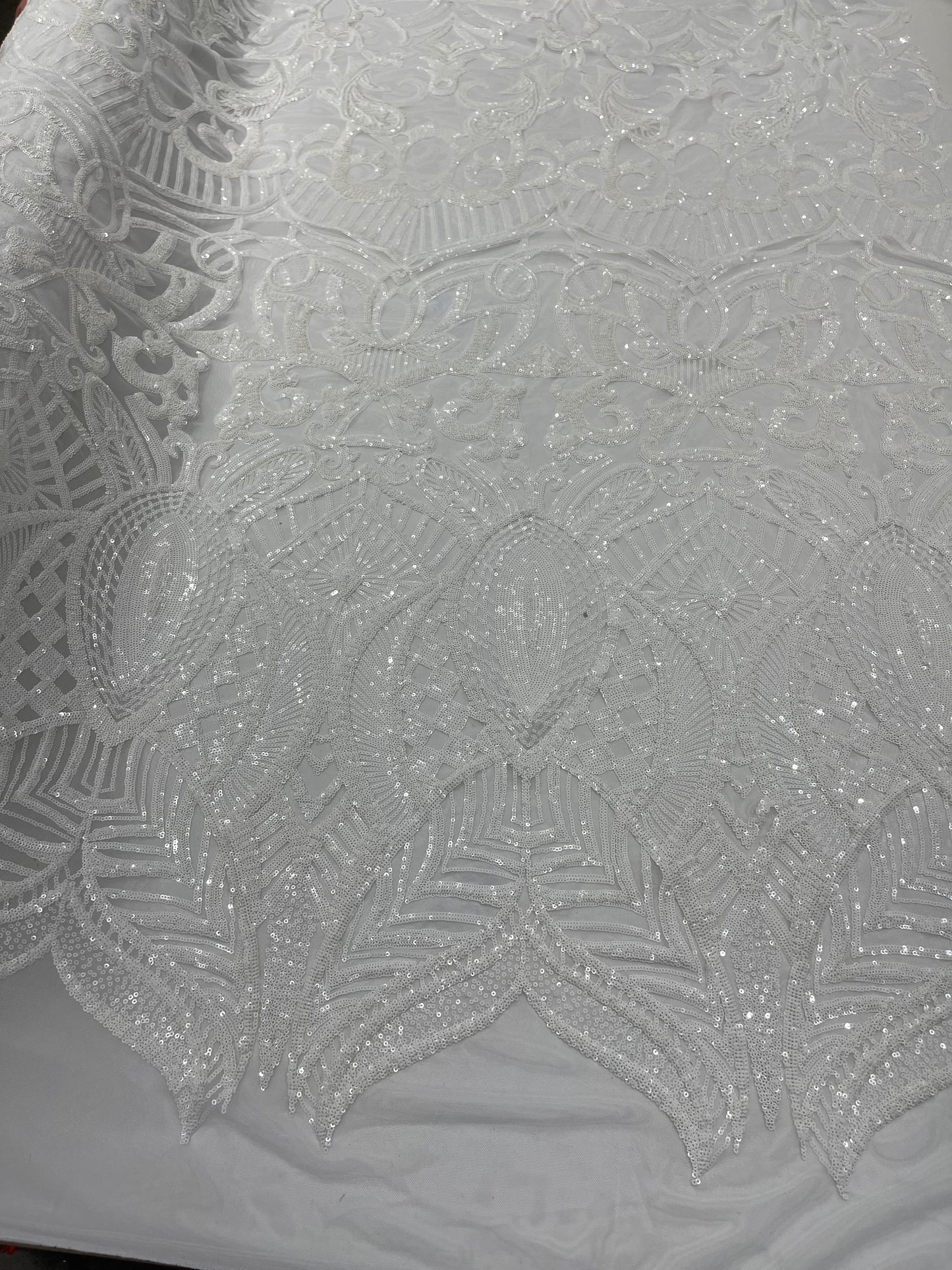 Royalty Sequin Damask Fabric 54” Wide| New Creations Fabric & Foam Inc.