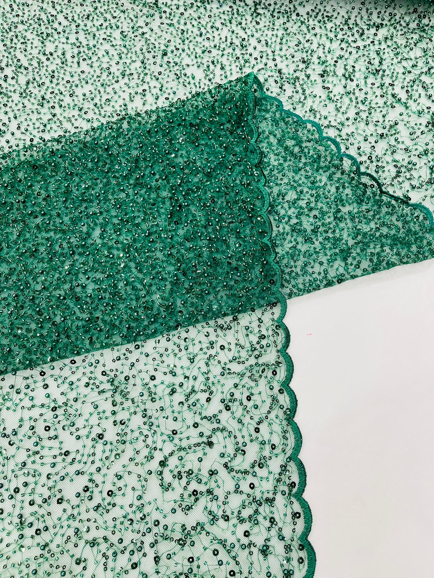 All Over Luxury Beaded Mesh with Pearls, Sequins for Wedding Dresses, Prom Gowns
