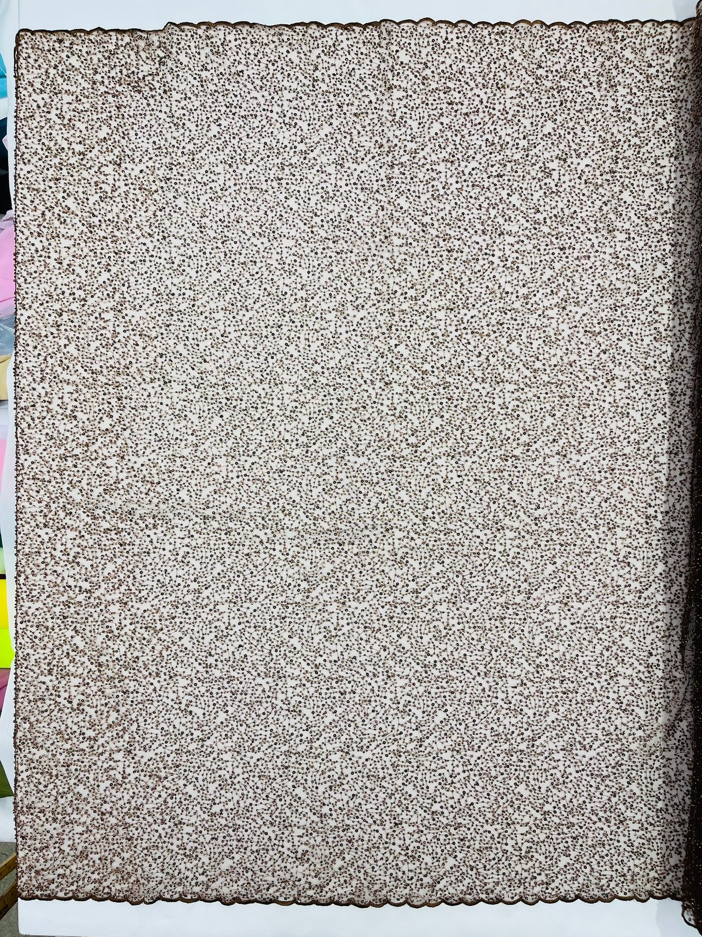 All Over Luxury Beaded Mesh with Pearls, Sequins for Wedding Dresses, Prom Gowns