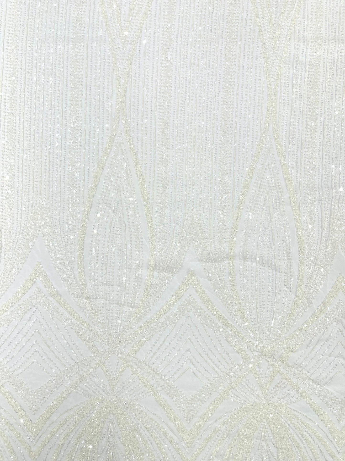 Geometric New York Fashion Beaded Lace Fabric| Prom| Wedding.