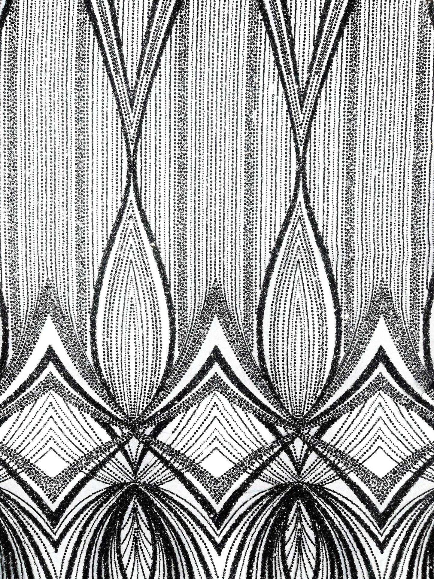 Geometric New York Fashion Beaded Lace Fabric| Prom| Wedding.