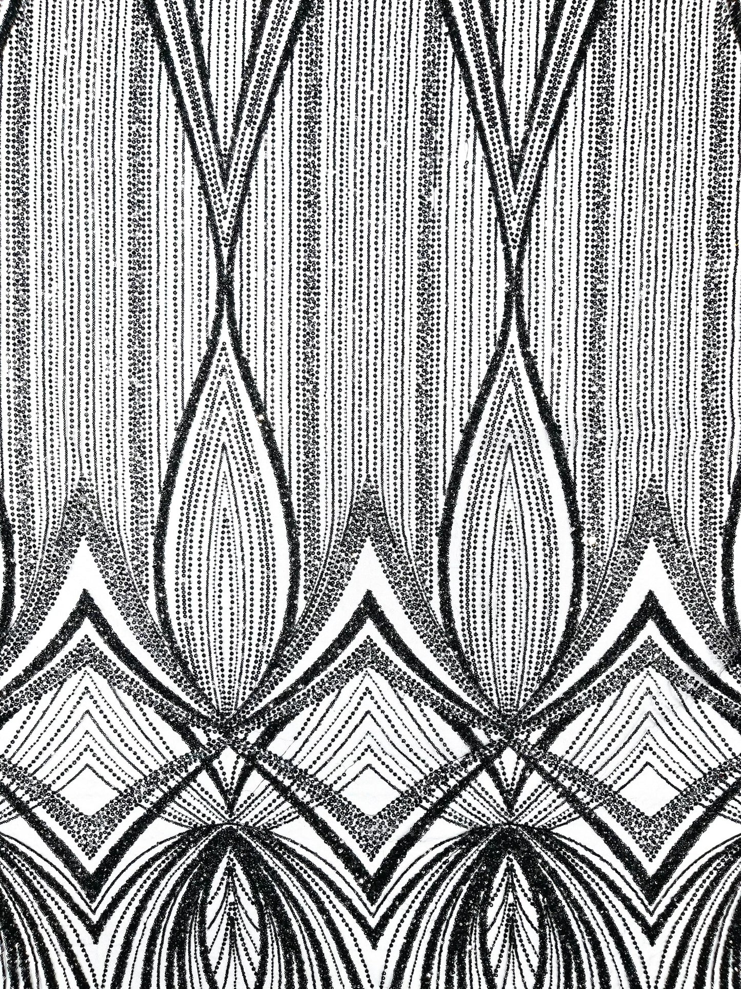 Geometric New York Fashion Beaded Lace Fabric| Prom| Wedding.