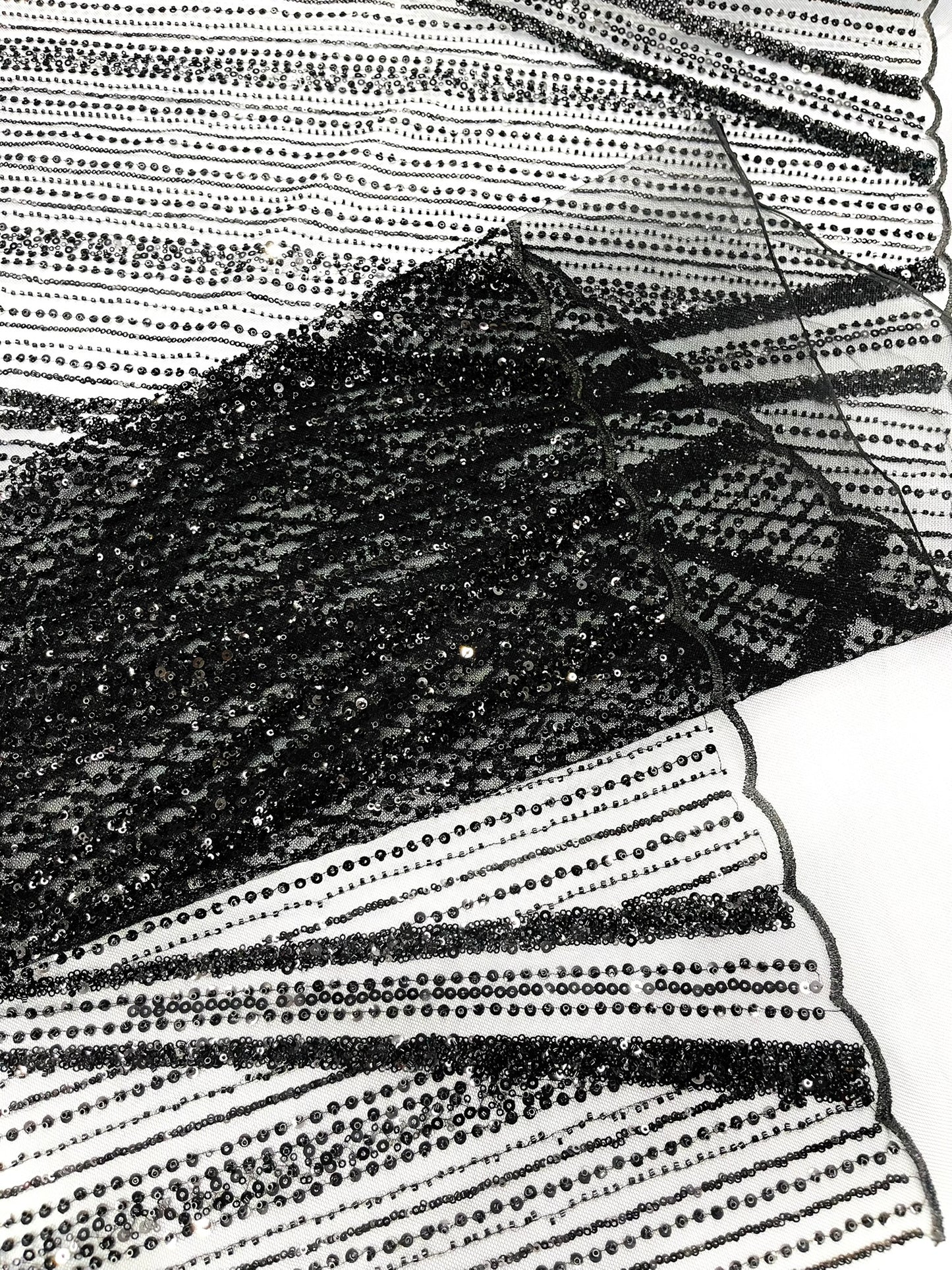 Geometric New York Fashion Beaded Lace Fabric| Prom| Wedding.