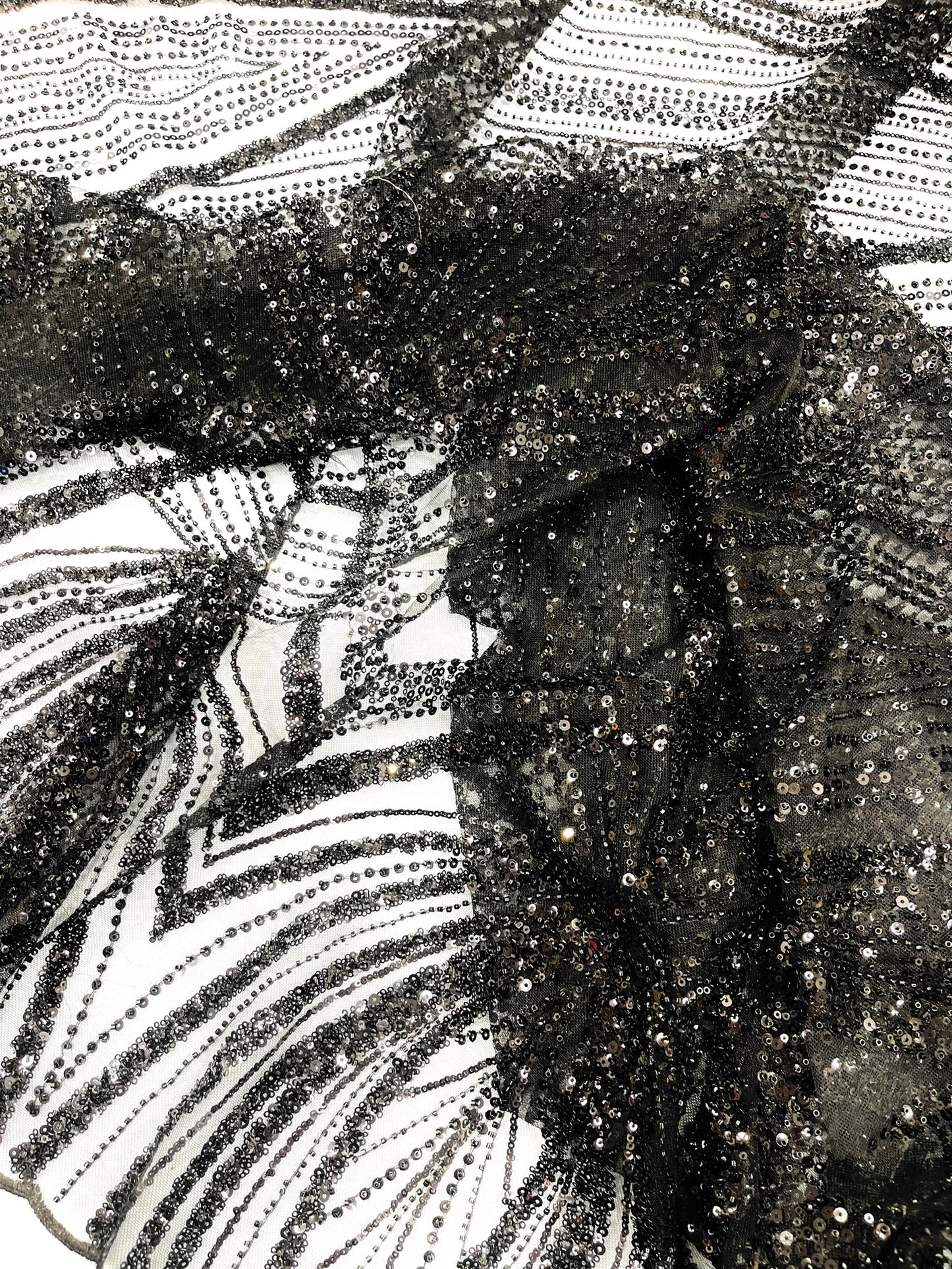 Geometric New York Fashion Beaded Lace Fabric| Prom| Wedding.