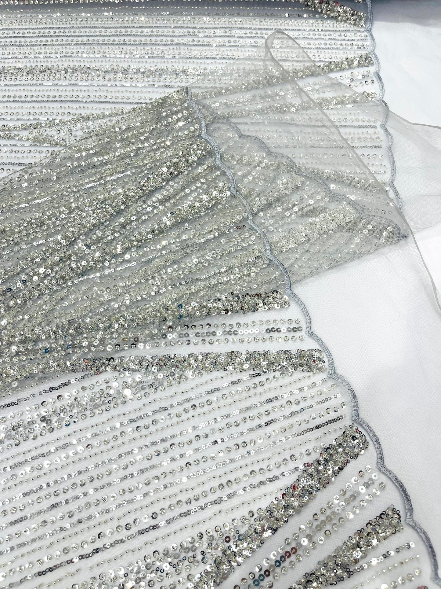 Geometric New York Fashion Beaded Lace Fabric| Prom| Wedding.