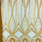 Geometric New York Fashion Beaded Lace Fabric| Prom| Wedding.