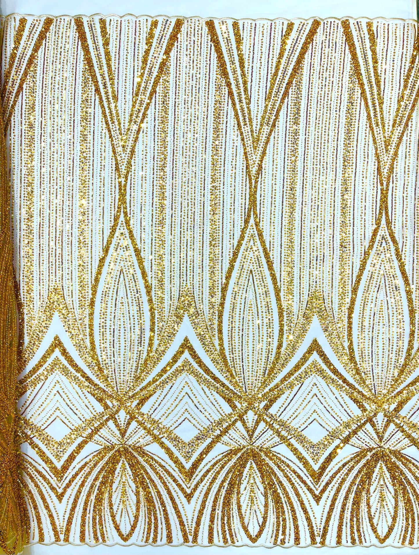 Geometric New York Fashion Beaded Lace Fabric| Prom| Wedding.