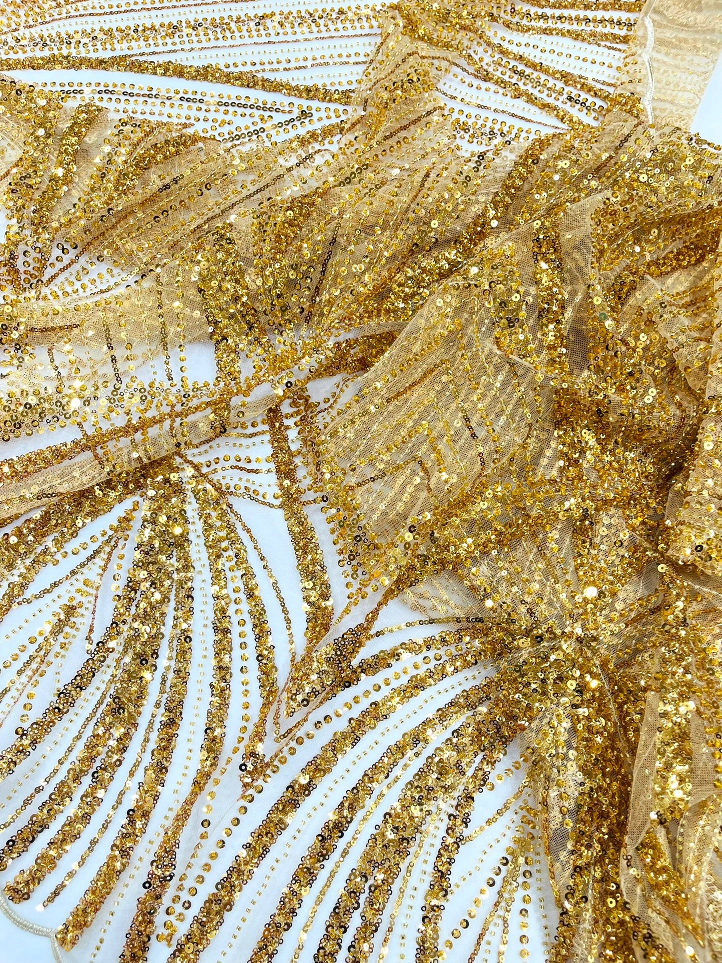 Geometric New York Fashion Beaded Lace Fabric| Prom| Wedding.