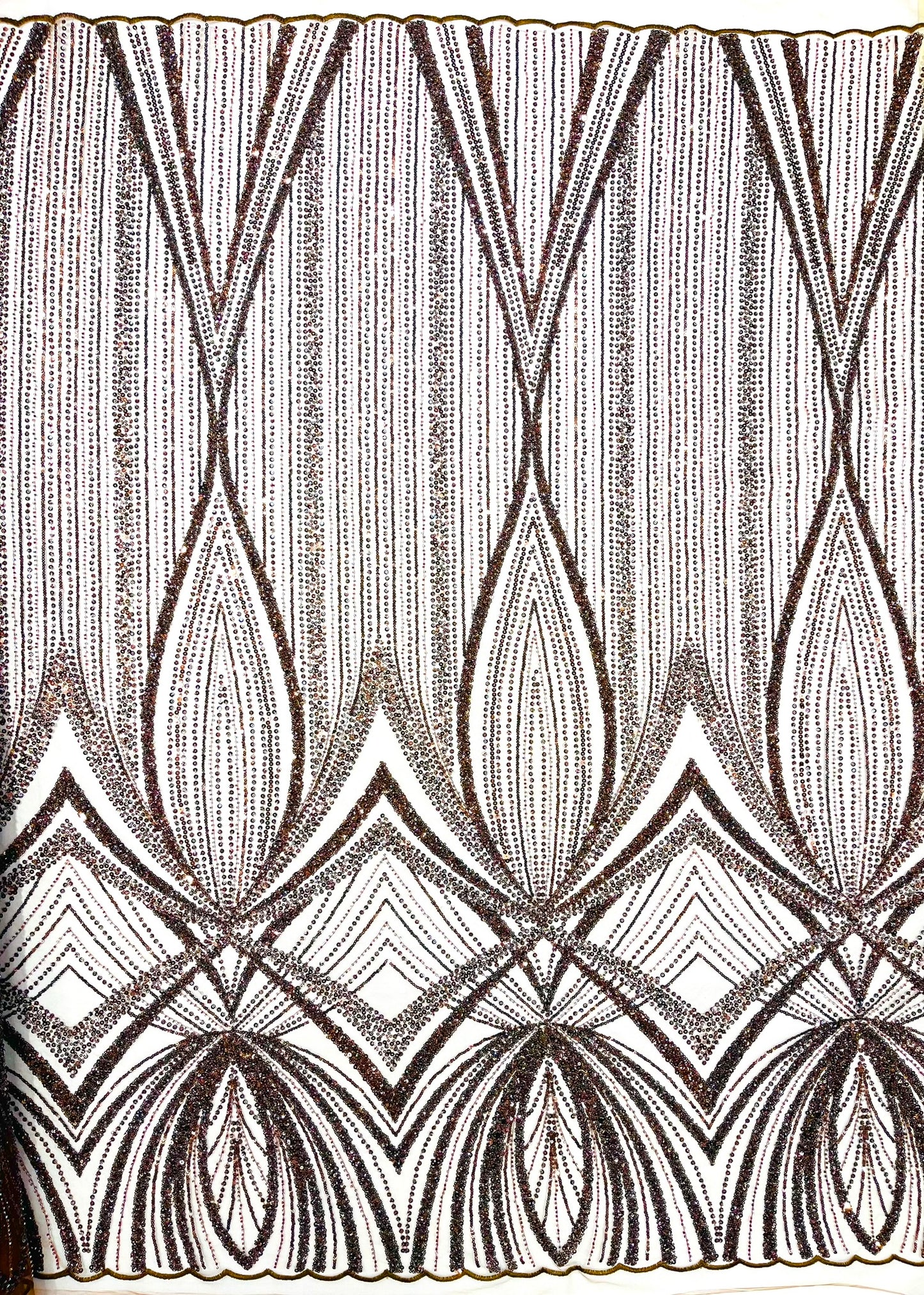 Geometric New York Fashion Beaded Lace Fabric| Prom| Wedding.
