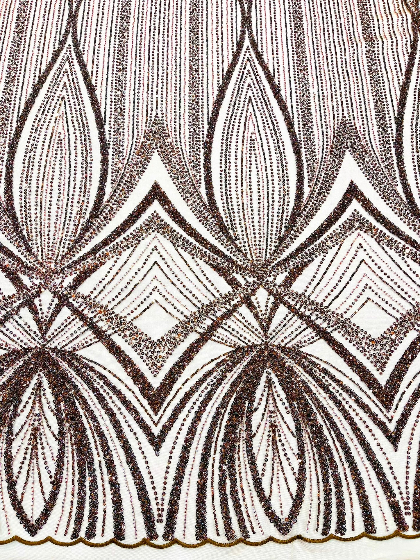 Geometric New York Fashion Beaded Lace Fabric| Prom| Wedding.