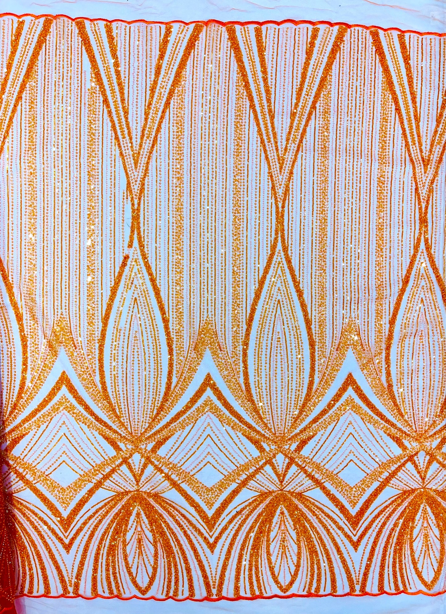 Geometric New York Fashion Beaded Lace Fabric| Prom| Wedding.