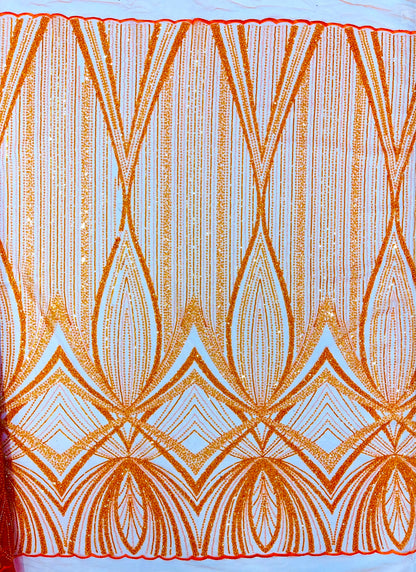 Geometric New York Fashion Beaded Lace Fabric| Prom| Wedding.