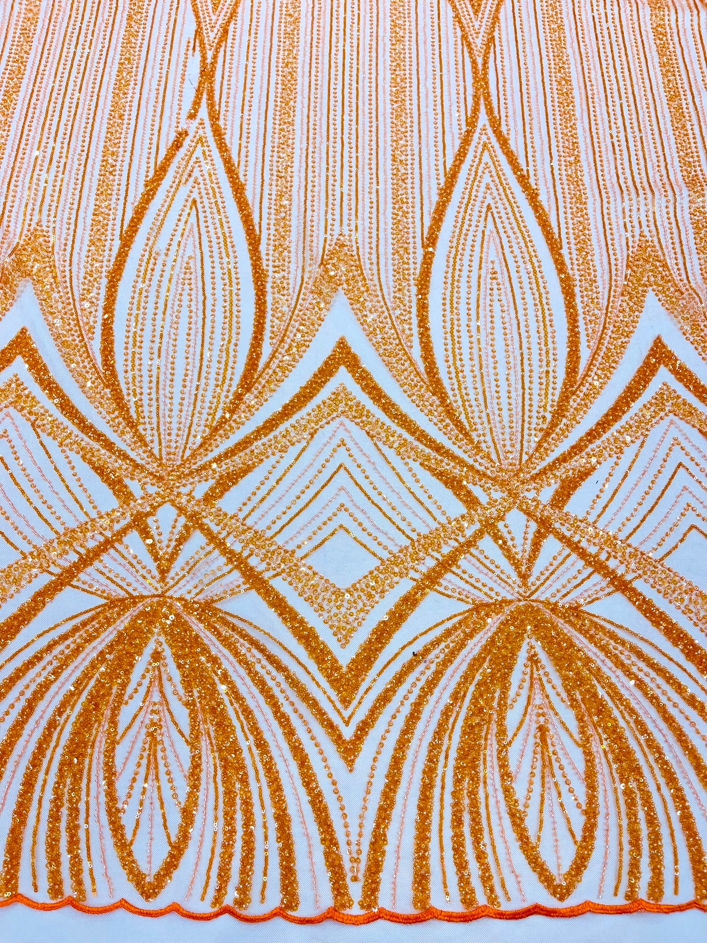 Geometric New York Fashion Beaded Lace Fabric| Prom| Wedding.