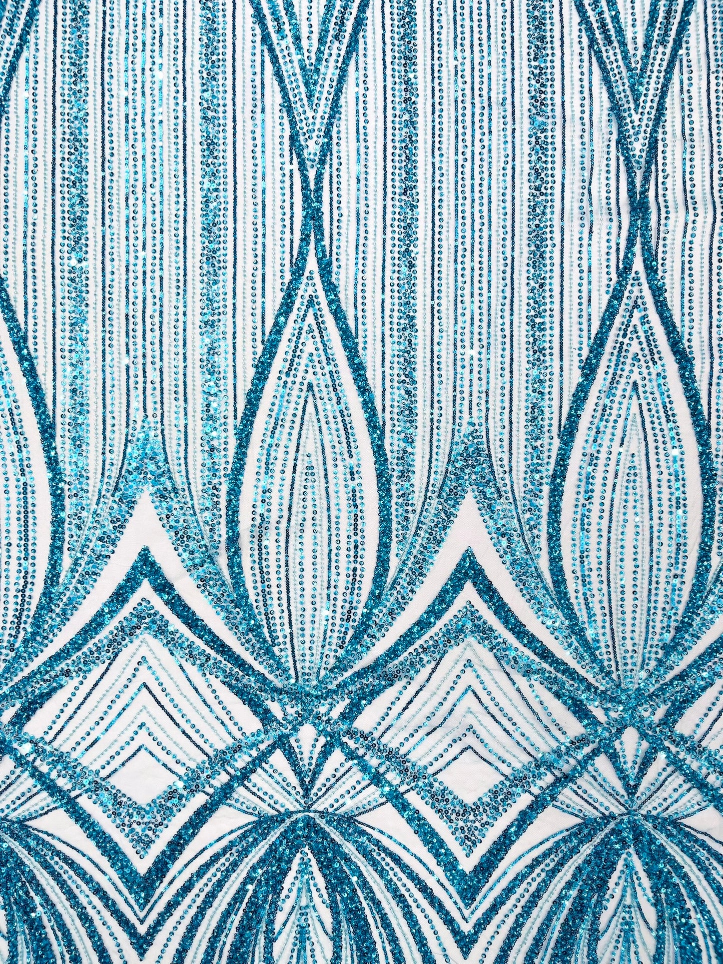 Geometric New York Fashion Beaded Lace Fabric| Prom| Wedding.