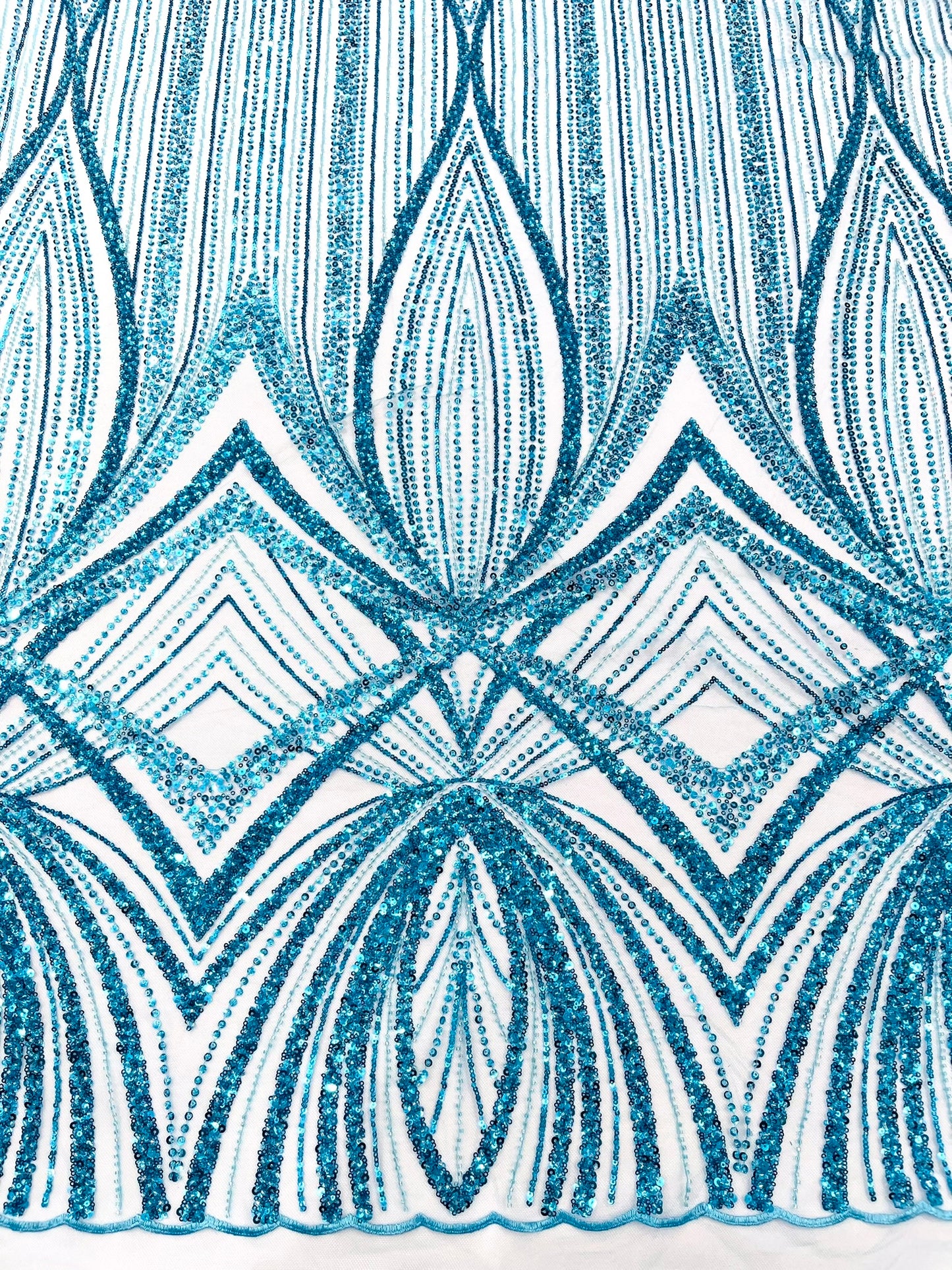 Geometric New York Fashion Beaded Lace Fabric| Prom| Wedding.