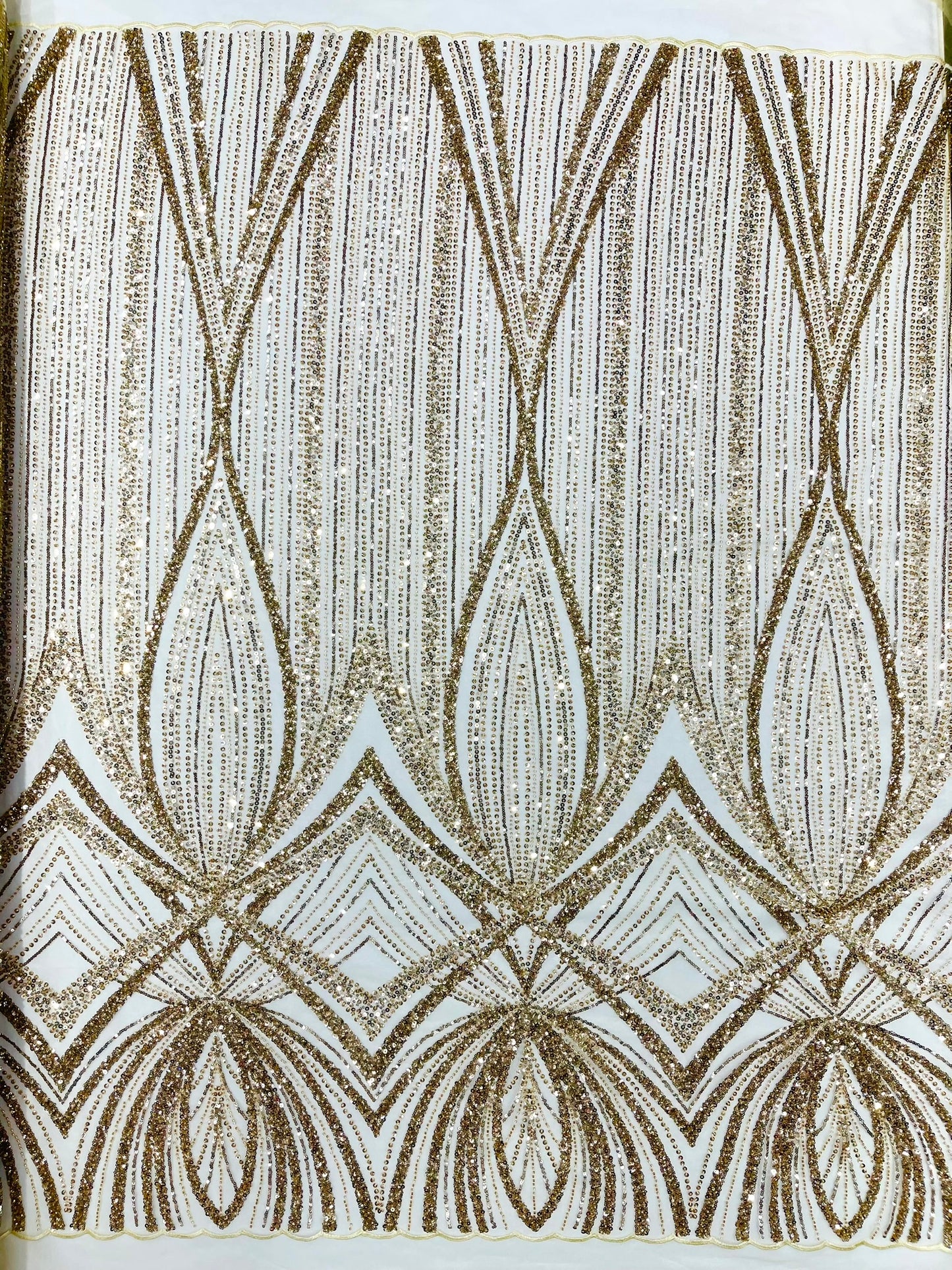 Geometric New York Fashion Beaded Lace Fabric| Prom| Wedding.