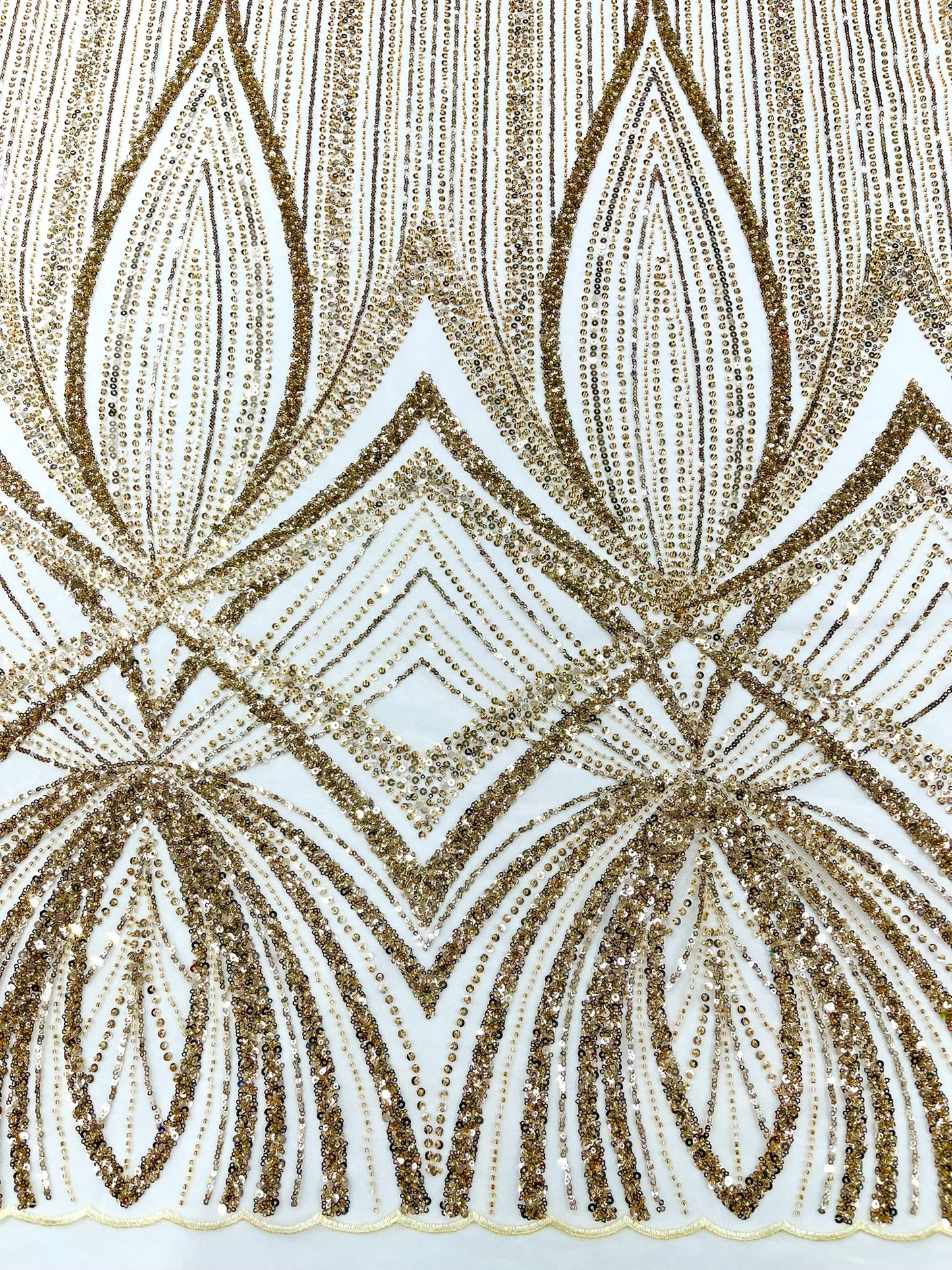 Geometric New York Fashion Beaded Lace Fabric| Prom| Wedding.