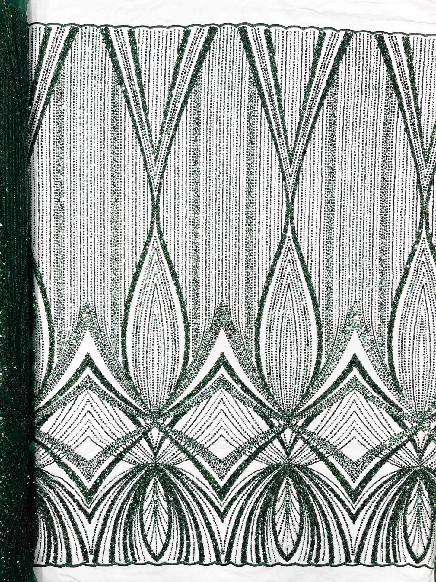 Geometric New York Fashion Beaded Lace Fabric| Prom| Wedding.