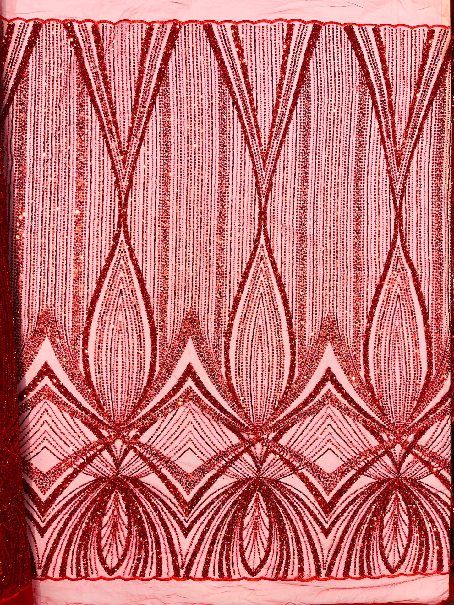 Geometric New York Fashion Beaded Lace Fabric| Prom| Wedding.