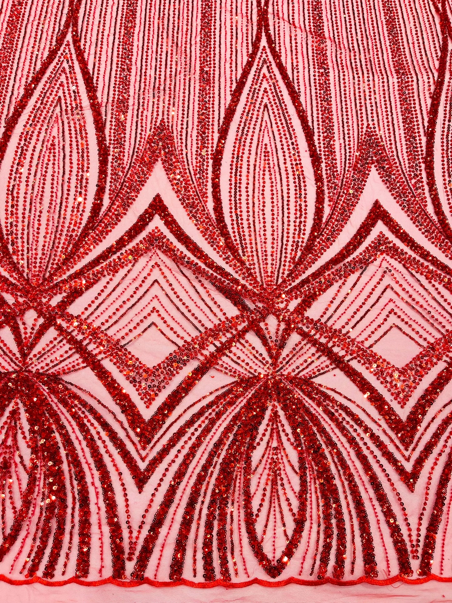 Geometric New York Fashion Beaded Lace Fabric| Prom| Wedding.