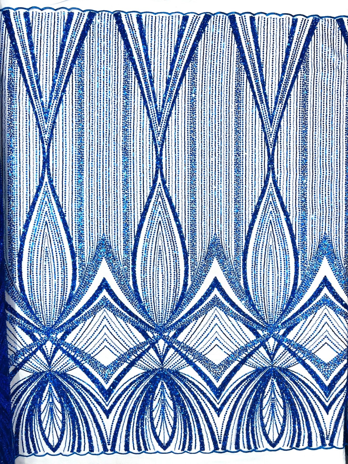Geometric New York Fashion Beaded Lace Fabric| Prom| Wedding.