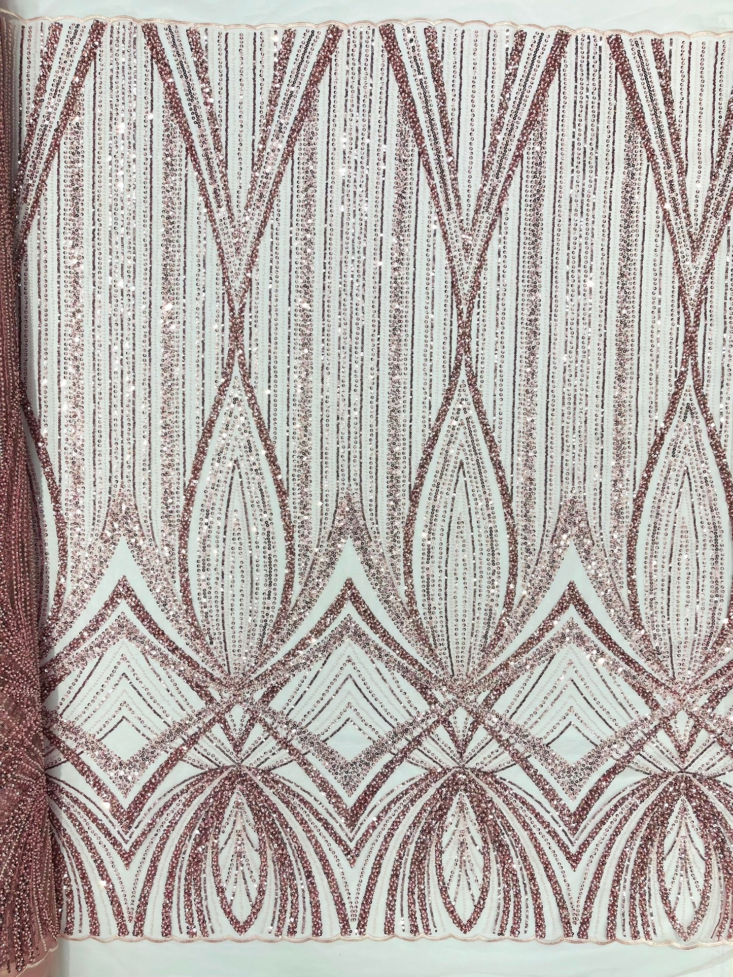 Geometric New York Fashion Beaded Lace Fabric| Prom| Wedding.