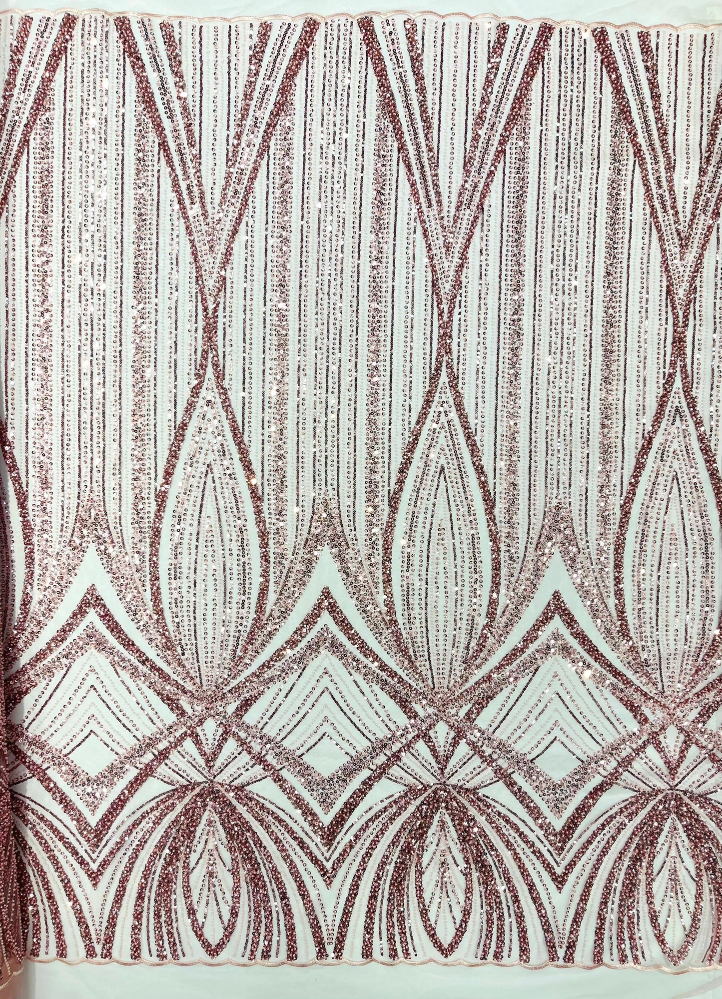 Geometric New York Fashion Beaded Lace Fabric| Prom| Wedding.