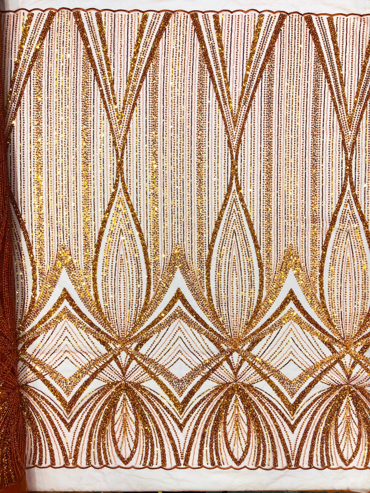 Geometric New York Fashion Beaded Lace Fabric| Prom| Wedding.