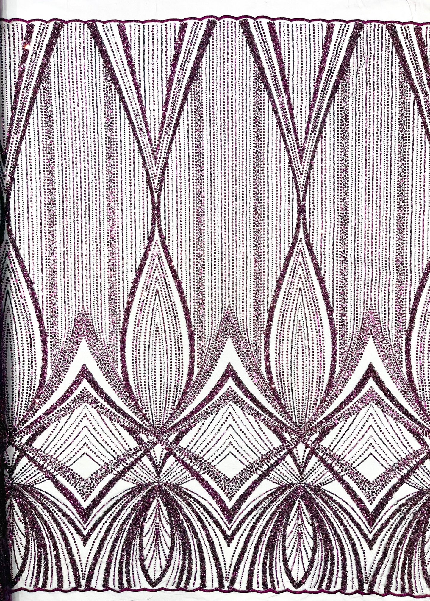 Geometric New York Fashion Beaded Lace Fabric| Prom| Wedding.