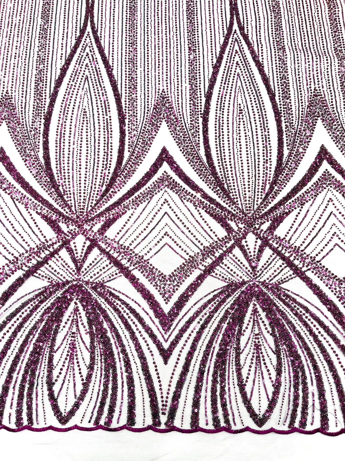 Geometric New York Fashion Beaded Lace Fabric| Prom| Wedding.